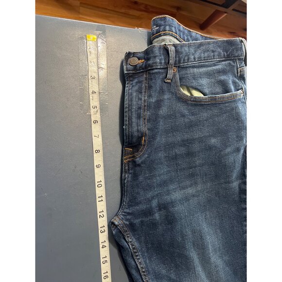 Old Navy Mens Slim Built-In Flex Jeans 36X34 Dark Wash Denim - Picture 3 of 11